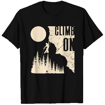Discover Climbing Mountaineering Climber Mountains Hiking T Shirts