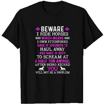 Discover Beware I Ride Horses T Shirts Horse Lover Girls Ridin