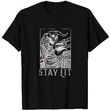 Discover Skeleton Bones Tarot Card Occult Stay Gothic T Shirts
