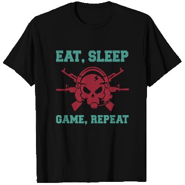 Discover Eat Sleep Game Repeat | Video Game Console Gaming T Shirts
