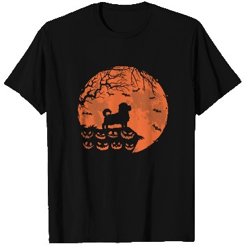 Discover Maltese Dog And Moon Halloween Funny Dog Lover T Shirts