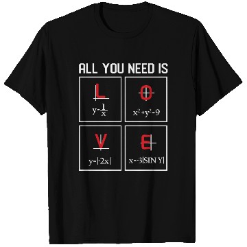 Discover all you need is love Math Design T Shirts