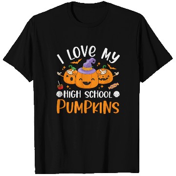 Discover I Love My High School Pumpkins Halloween Teachers T Shirts