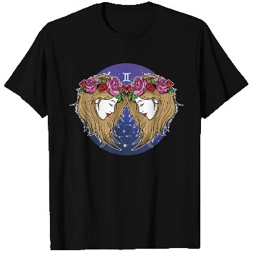 Discover Gemini Zodiac Sign Illustration Art T Shirts