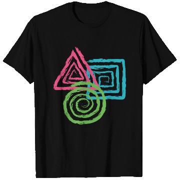 Discover Geometric Shapes. Square, Triangle, Circle Spirals T Shirts