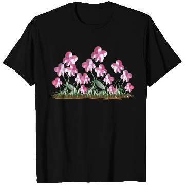Discover plants pink flowers nature icon T Shirts