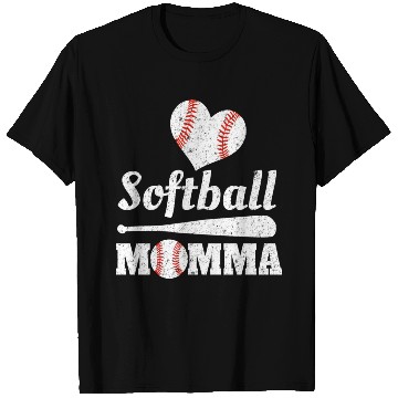Discover Softball Momma Mother's Day Ball Sports Mom Mommy T Shirts