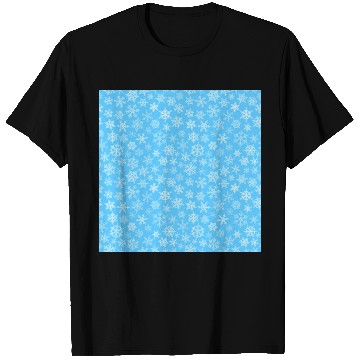 Discover Modern Blue Snowflakes Pattern T Shirts