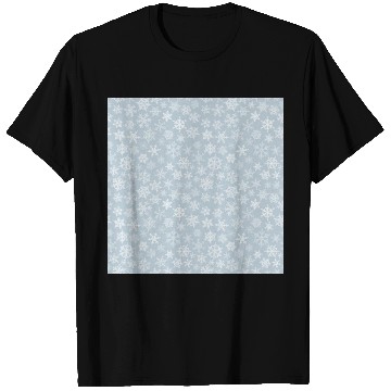 Discover Modern Grey Snowflakes Pattern T Shirts