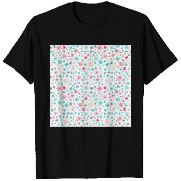 Discover Snowflakes Pattern Colorful T Shirts