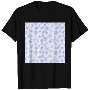 Discover Elegant Snowflakes Pattern White Purple T Shirts
