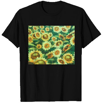 Discover Bright Sun Flower Field T Shirts