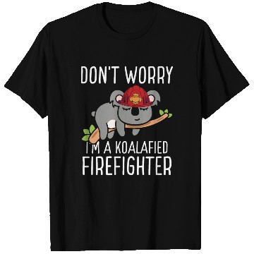 Discover Firefighter Fire Hose Koala Rescueer Firefighter T Shirts