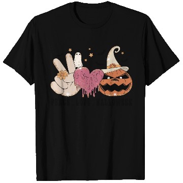 Discover Peace Love Halloween T Shirts