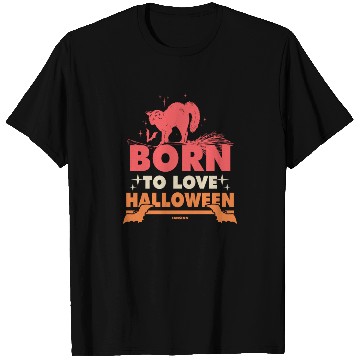 Discover Born to love Halloween cat T Shirts