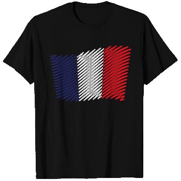 Discover Flag Of The France / Tricolor (Scribble) T Shirts