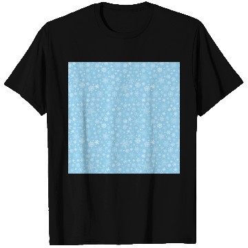 Discover Blue Snowflakes Pattern T Shirts