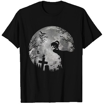 Discover Halloween Werewolf Full Moon Bats and Black trick T Shirts