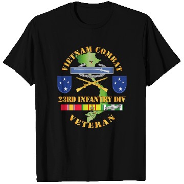 Discover Vietnam Combat Infantry Veteran w 23rd Inf Div SSI T Shirts