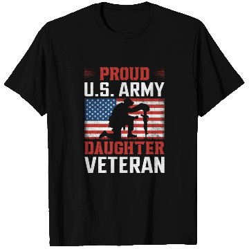 Discover Proud US Army Daughter Veteran T Shirts