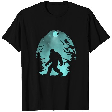 Discover Funny bigfoot in the forest T Shirts