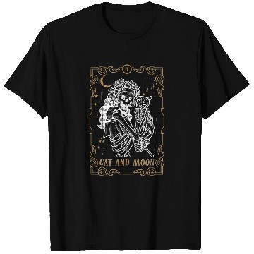 Discover Cat Moon Tarot Card Occult Club Gothic Animal T Shirts