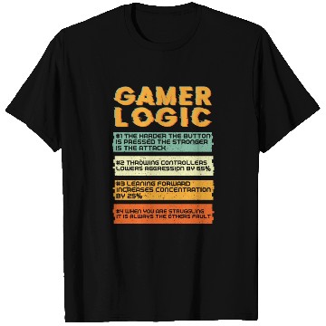 Discover Gamer Logic Gaming T Shirts