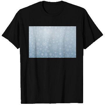Discover Abstract Blue Snowflakes Pattern T Shirts