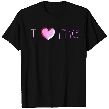Discover i love me lettering pink T Shirts