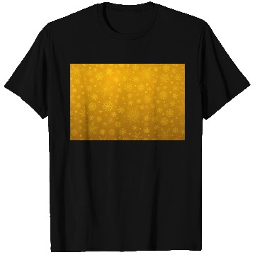 Discover Abstract Yellow Snowflakes Pattern T Shirts