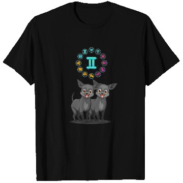 Discover Funny Dog Lover Horoscope Gemini Zodiac Sign Cool T Shirts