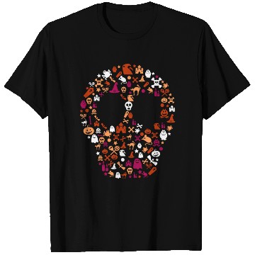 Discover Halloween Skeleton Skull Collage. Lesbian Pride. T Shirts