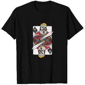 Discover Poker Player King Poker Card Skeleton Gambler T Shirts