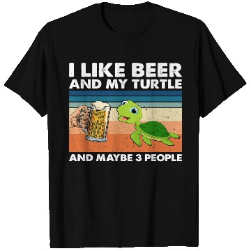Discover Halloween Retro I Like Beer My Turtle and Maybe 7 T Shirts
