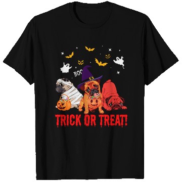 Discover Trick Or Treat Pug Dog Halloween T Shirts
