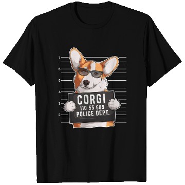 Discover Corgi Mugshot Dog Lover T Shirts