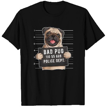 Discover Pug Mugshot Dog Lover T Shirts