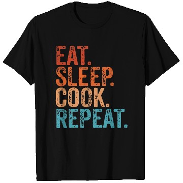 Discover Eat Sleep Cook Repeat Cooking Chef Culinary Lunch T Shirts