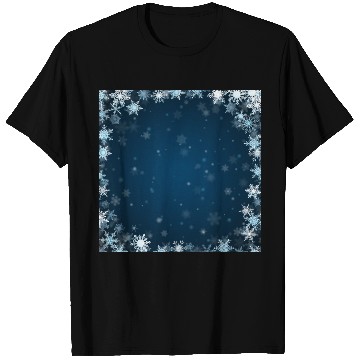Discover Navy Blue White Snowflakes Pattern T Shirts