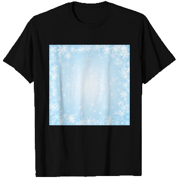 Discover Pretty Blue Snowflakes Pattern T Shirts