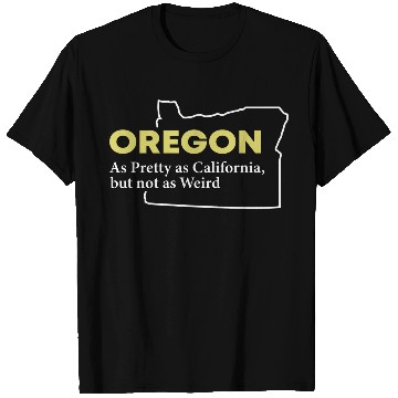 Discover Pretty Oregon Map Design for proud Oregonians T Shirts