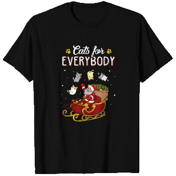 Discover Santa Cats For Everybody Ugly Christmas Cat Lover T Shirts