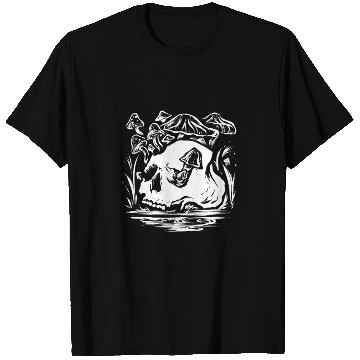 Discover Psychedelic Space Shroom Skull T Shirts