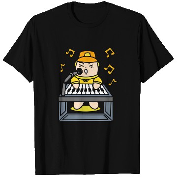 Discover Boy singing with electric piano T Shirts