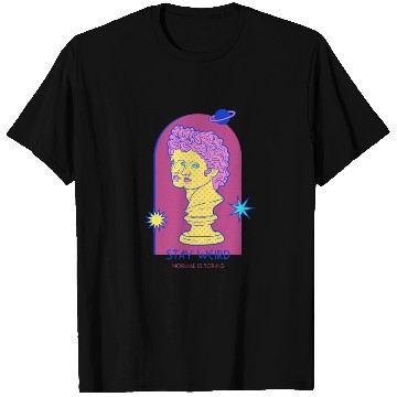 Discover Stay Weird [retrowave/vaporwave] — retrowave art T Shirts