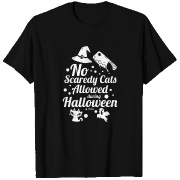 Discover Cat ghost witch halloween party T Shirts