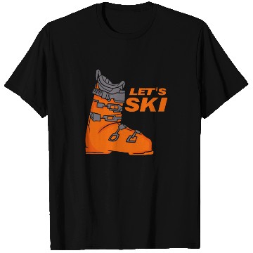 Discover Retro Skiing Let's Ski Vacation T Shirts