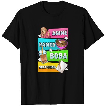 Discover Anime Ramen Te Boba And Drawings Manga Japan T Shirts