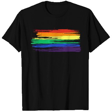 Discover LGBTQ Flag Rainbow Statement Gay Pride CSD T Shirts