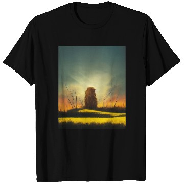 Discover Lion meditate on sunrise, painting T Shirts